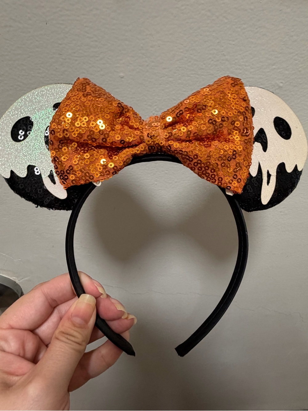 Halloween sequin Minnie Mouse Ear Headband